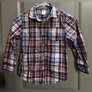 Gymboree Size S (5-6) Plaid Button Down Shirt EUC